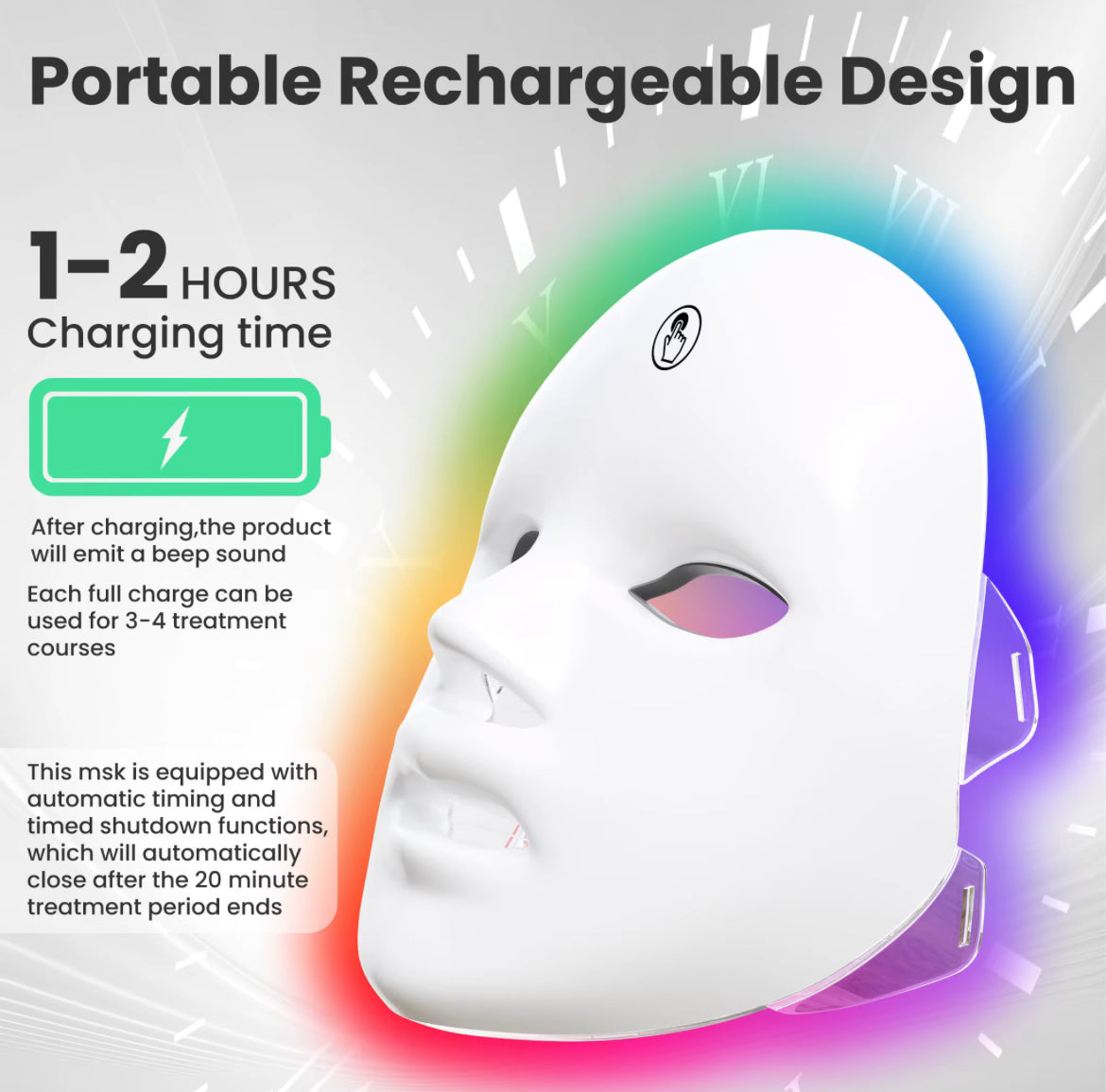 7-in-1 LED Facial Skin Care Mask with Lifting & Glow – LumeMask