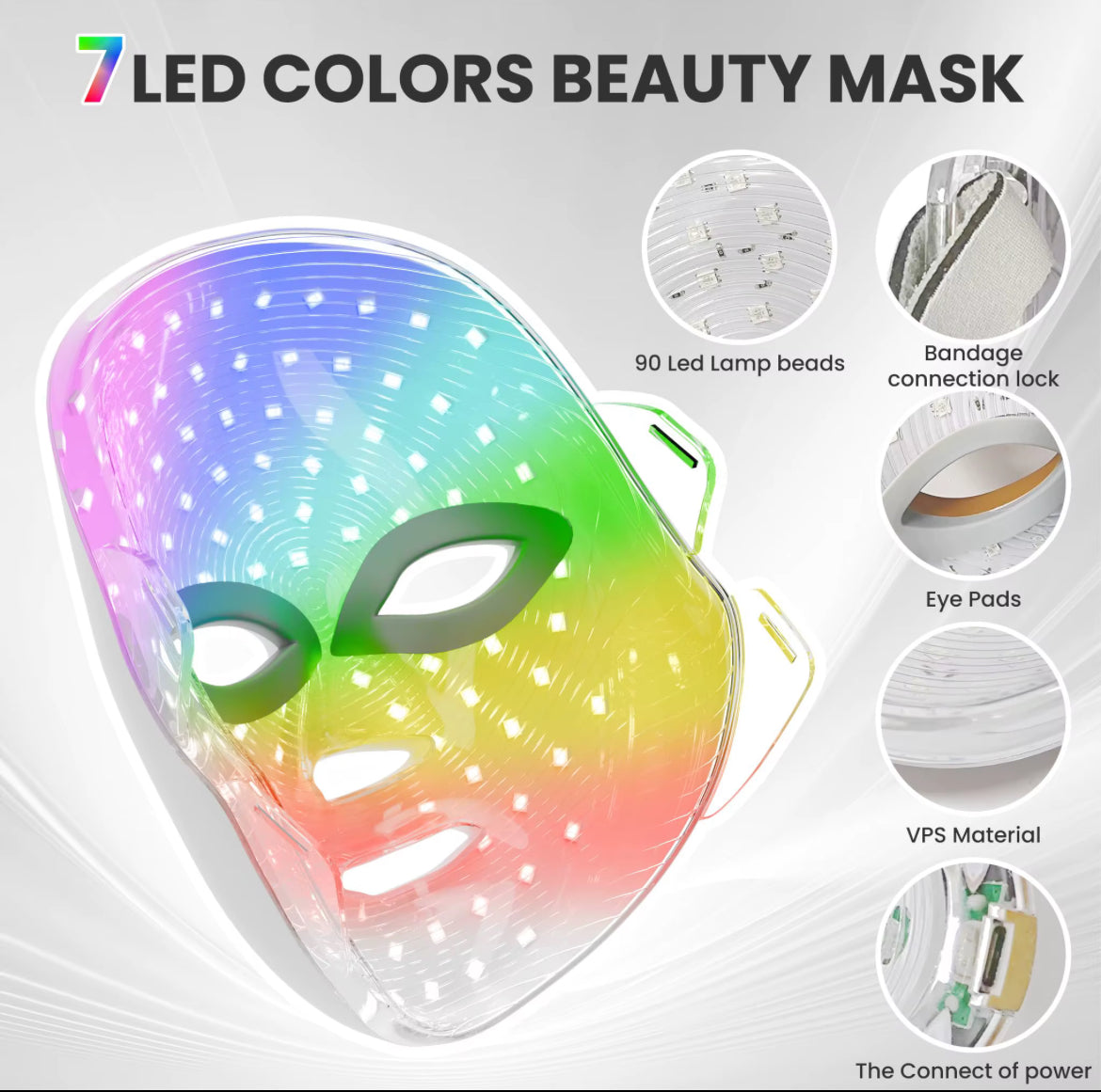 7-in-1 LED Facial Skin Care Mask with Lifting & Glow – LumeMask